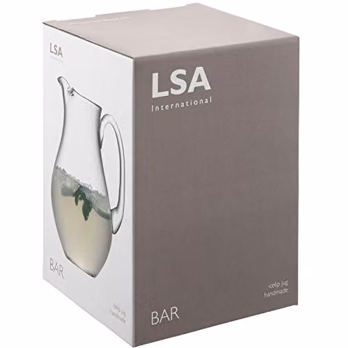 LSA International Bar Icelip Jug, 2.65 l, Transparent Glass – 2