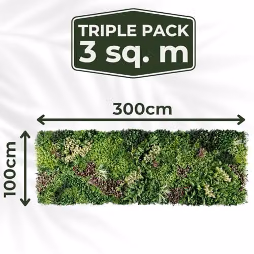 Ark Mat Lakeside Artificial Floral Wall Panels in Green and Purple, W/H: 100 x 100 cm – 2