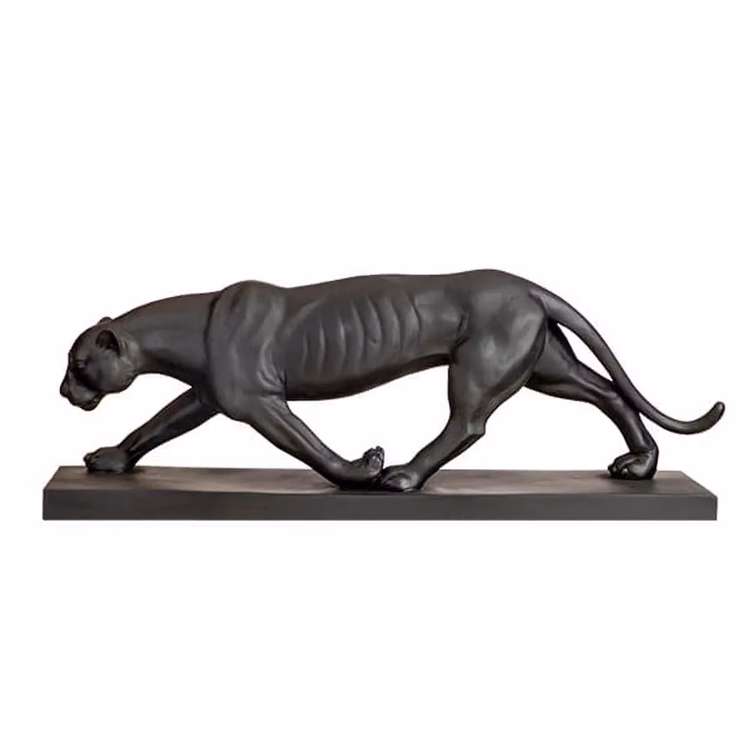 Madison & Mayfair Art Deco Style Black Panther On Plynth Tabletop Ornament in Black – 2