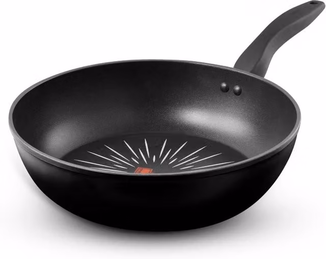 Tower SmartStart Non-Stick Aluminium Wok, Black, 28cm – 7