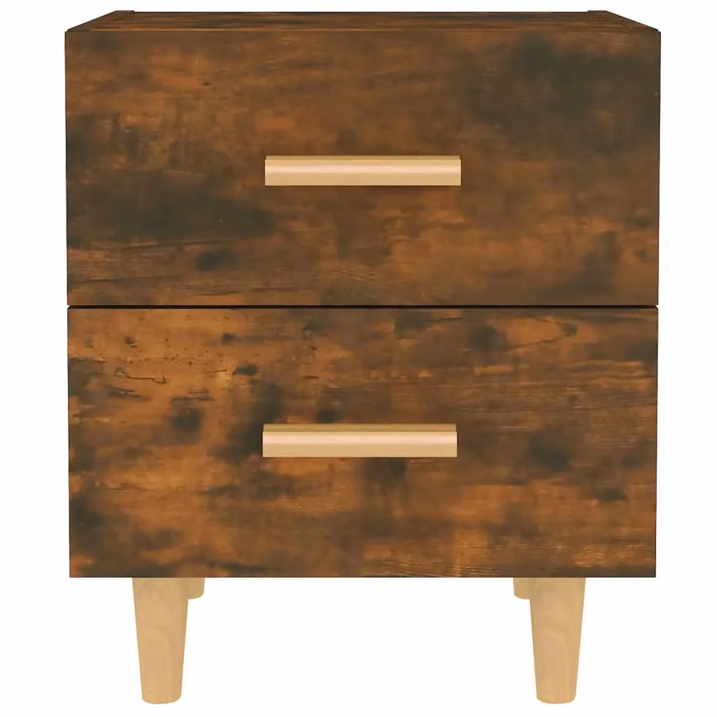 Berkfield Home Set of 2 Bedside Cabinets in Smoked Oak Brown, W: 40 cm, D: 35 cm, H: 47.5 cm – 3