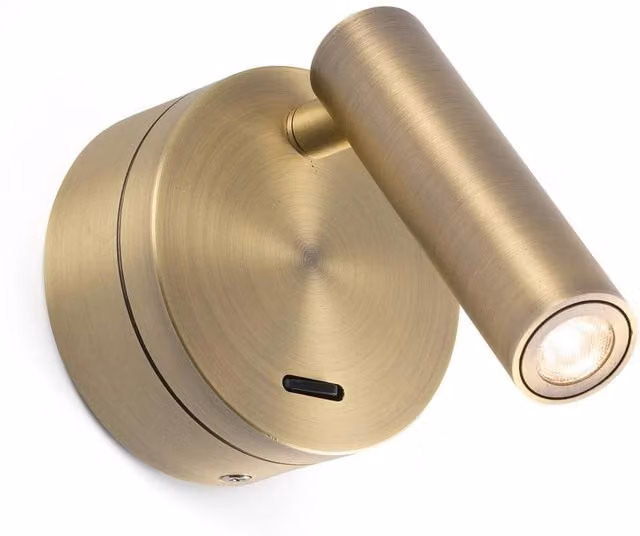 Netlighting Boc Bronze LED Wall Reading Light, 3W, 3000K Warm White