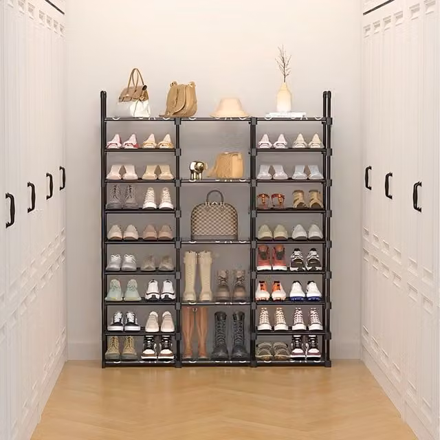 Lifeideas 9 Tier Metal Shoe Rack in Black
