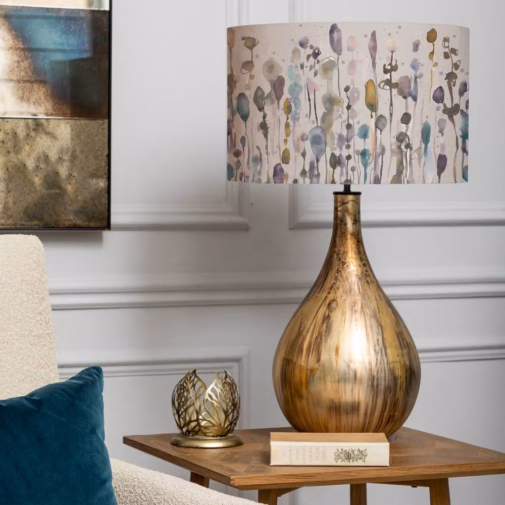 Voyage Maison Allegra Table Lamp with Arley Eva Lampshade in Gold and Blue – 2