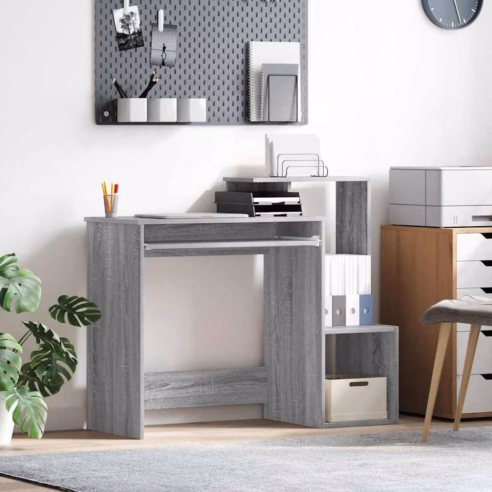 Berkfield Home Grey Sonoma Computer Desk in Engineered Wood – 2
