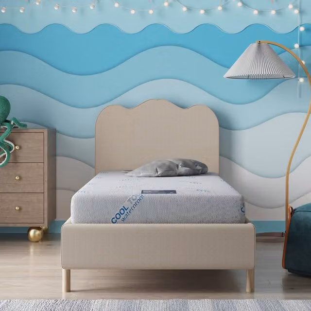 Rest Relax Thrive Kids Visco Therapy Waterproof Foam Mattress in Blue, EU Single, Height: 14 cm – 1