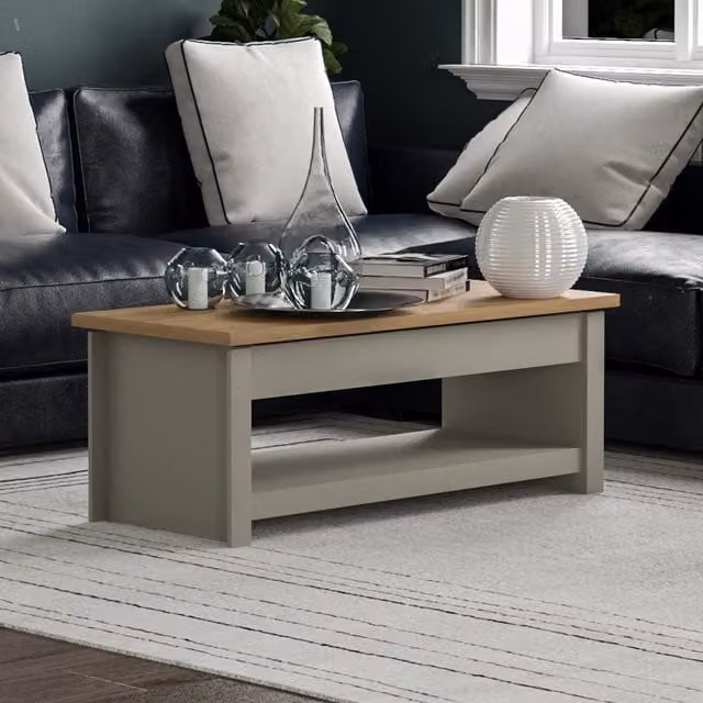 Vida Designs Arlington Sliding Top Coffee Table in Grey