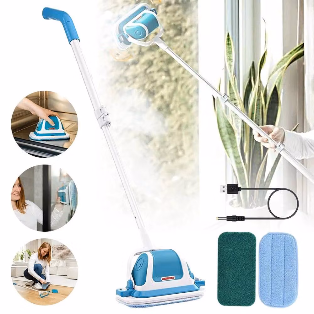 Kelvenix Rechargeable Cordless Multi Scrubber with Extension Pole in Blue – 4