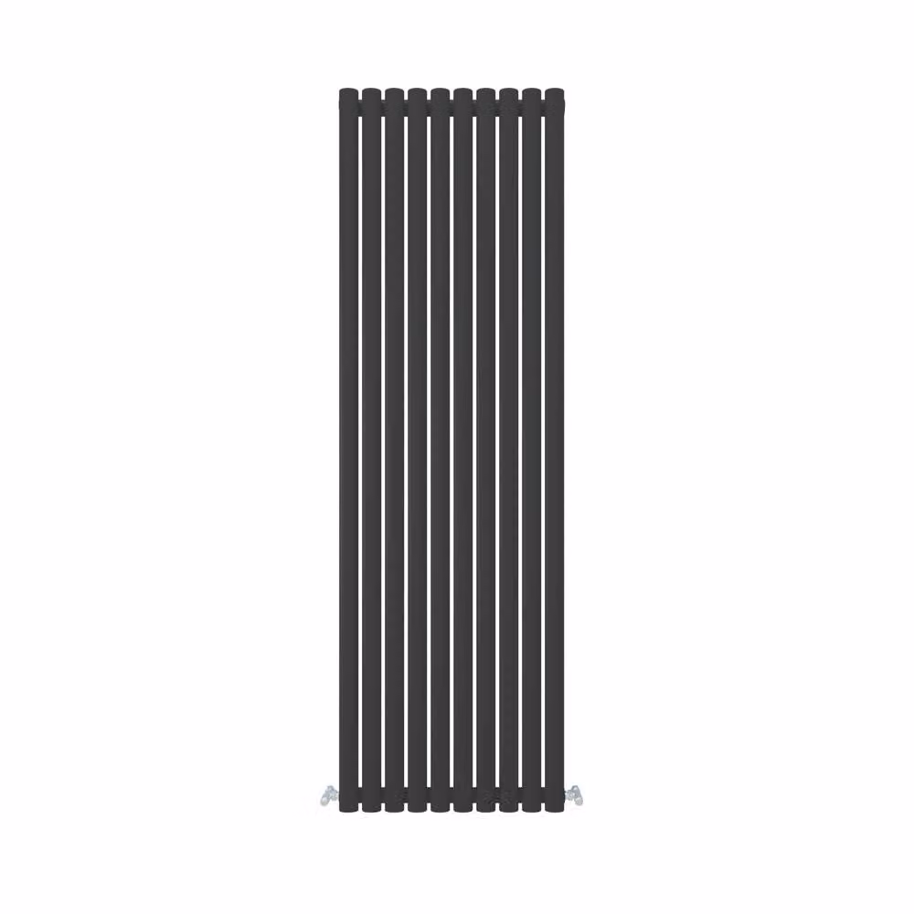 Banyetti Orva Black Vertical Single Oval Column Radiator, H 180 cm x W 59 cm – 4