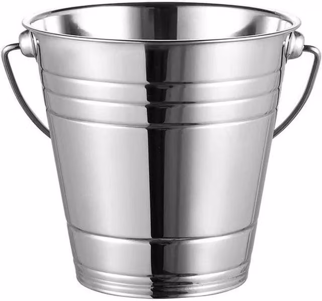 SPETLEK Stainless Steel Ice Bucket with Handle, Silver, 4 l