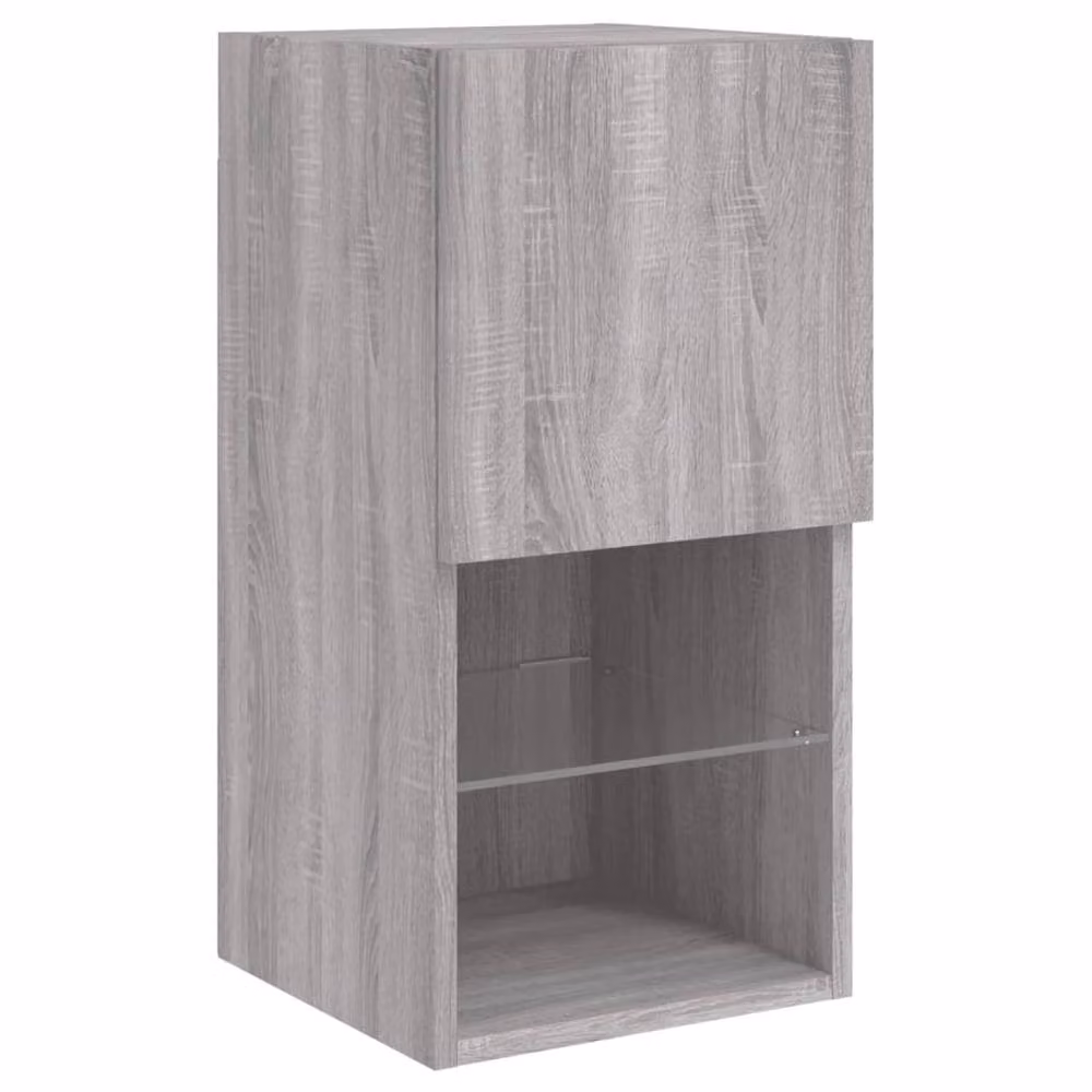 Berkfield Home Modern TV Cabinet with LED Lights in Grey Sonoma, W/D/H: 60 x 30.5 x 30 cm – 4