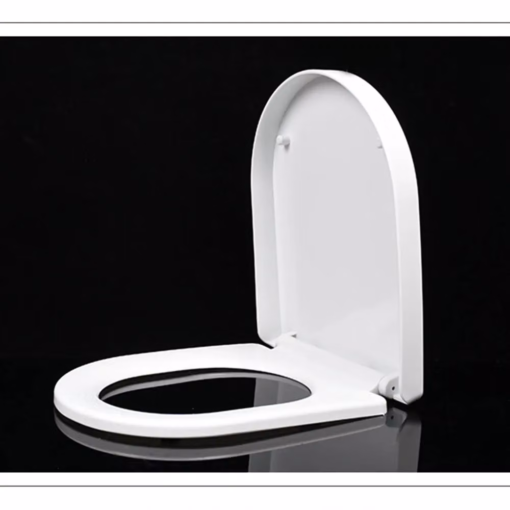 VOGREX White Heavy Duty Soft Close Toilet Seat with Universal Anti Slam Oval Hinges – 2