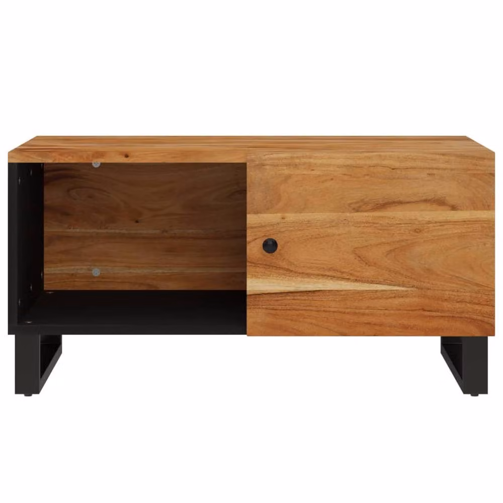 Berkfield Home Brown Acacia and Engineered Wood Coffee Table, W: 80 cm, D: 50 cm, H: 40 cm – 3