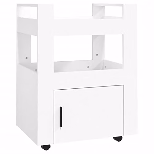 vidaXL Kitchen Trolley in White, W/D/H: 60 x 45 x 80 cm