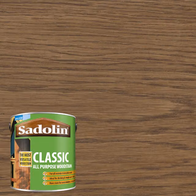 Sadolin Classic All Purpose Solvent Based Woodstain in Walnut Brown, Matt, 1 l