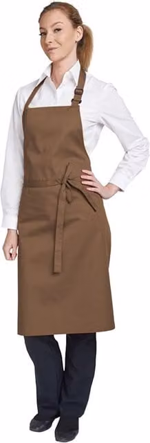 Dennys Pack of 2 Multicoloured Bib Aprons in Light Brown, W: 71.1 cm x H: 91.4 cm