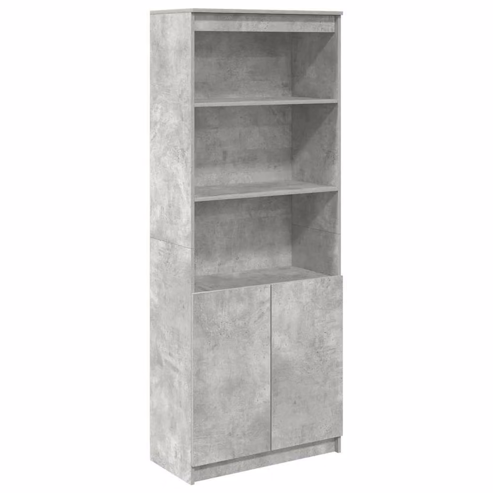 Berkfield Home Highboard in Concrete Grey, W/D/H: 70 x 35 x 180 cm – 2