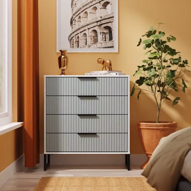 Ready Assembled 2 U Menai 4 Drawer Chest in Duck Egg Blue – 1