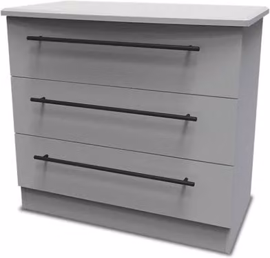 Welcome Furniture Beverley 3 Drawer Chest of Drawers in Grey