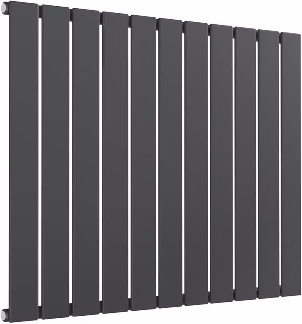 Bathroom Kingdom Anthracite Single Flat Panel Horizontal Radiator, Grey, W: 810 mm, H: 600 mm