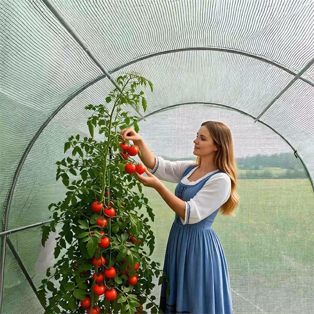 SPETLEK Green Galvanised Steel Polytunnel Walk-in Garden Greenhouse, W: 2.5 m, D: 2 m – 2