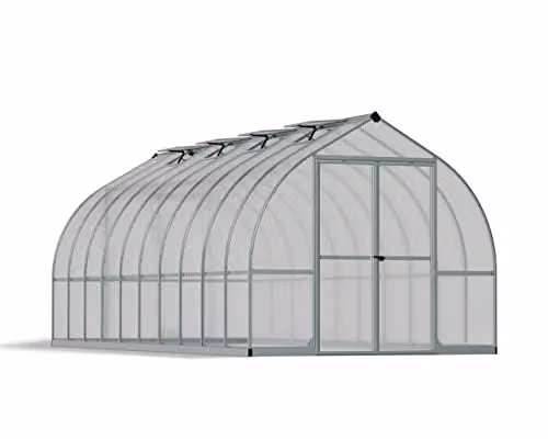 Palram Canopia Bella Greenhouse Kit in Silver, W244 x D603.9 x H219 cm – 1