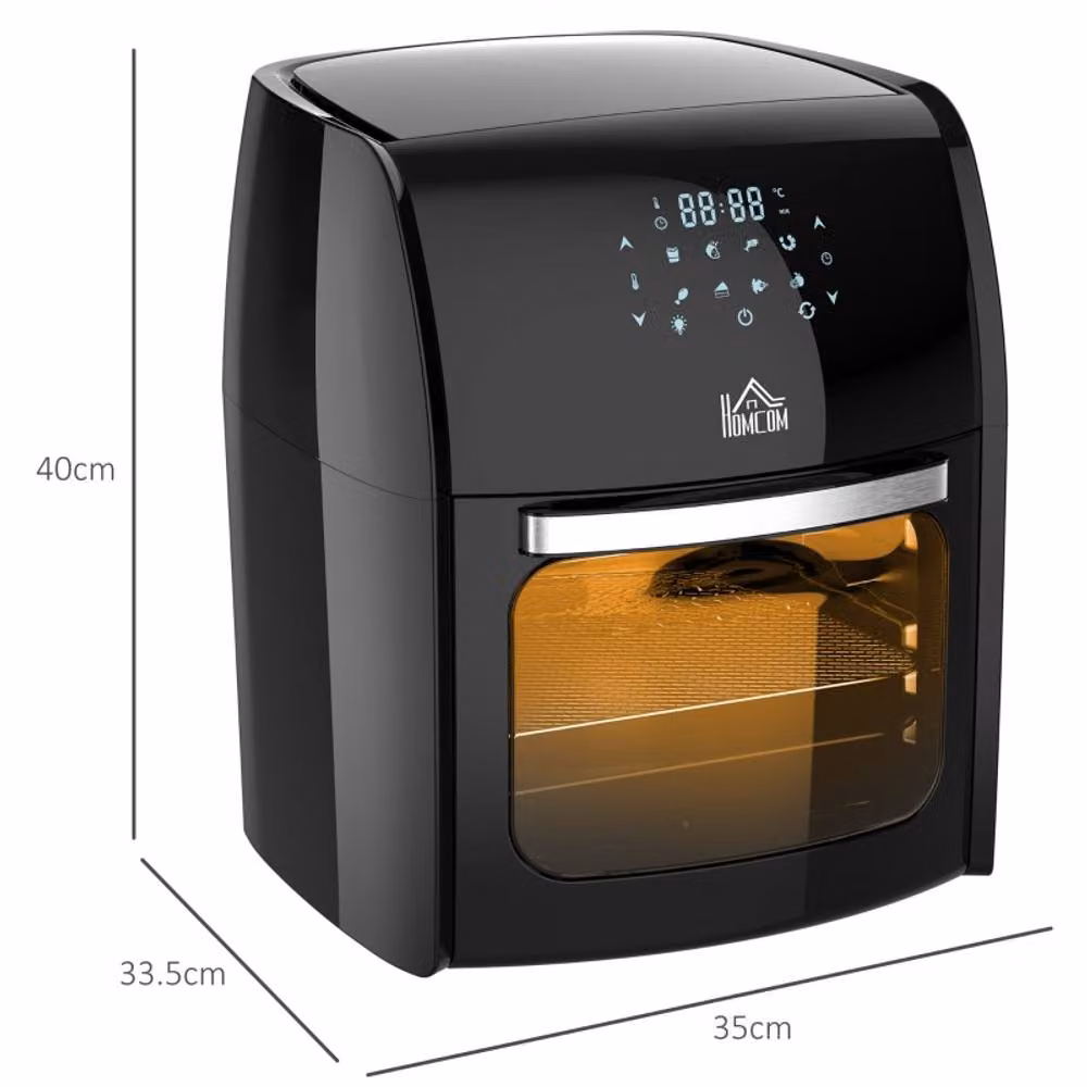 Rolipo 12L Digital Air Fryer Oven with Rotisserie and 8 Presets, Black – 3