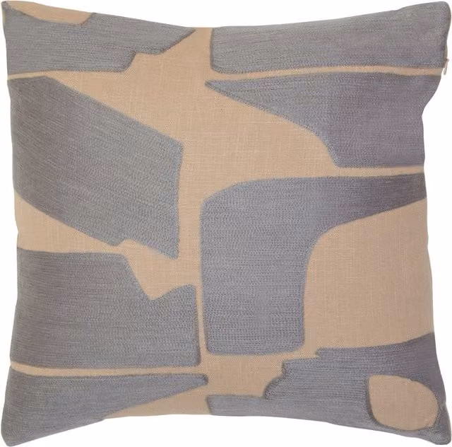 Orsina Bosie Ozella Grey Graphic Square Cotton Cushion – 1