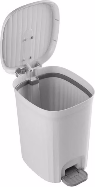 EONLION 15L White Plastic Pedal Bin with Removable Inner Bucket, Diameter: 30 cm – 1