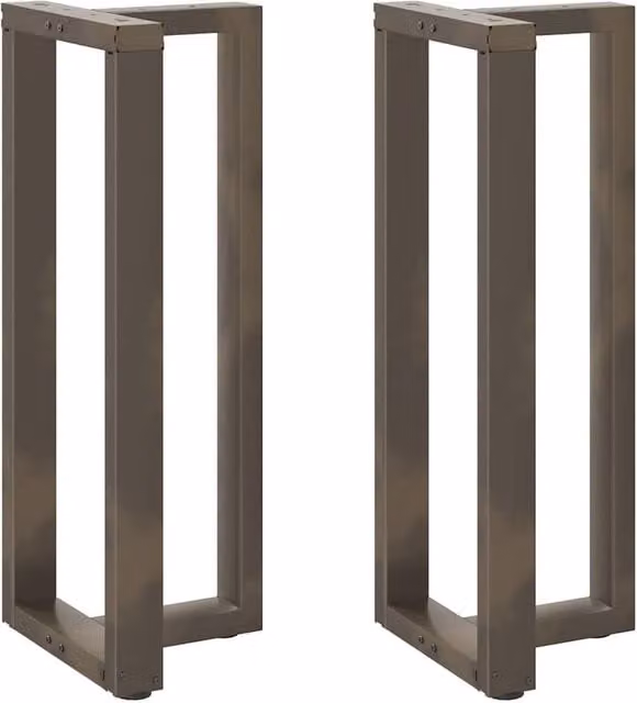 Berkfield T-Shaped Bar Table Legs, 2 Piece Set, Black Matt Steel, W: 50 cm, D: 35 cm, H: 100-101 cm – 1