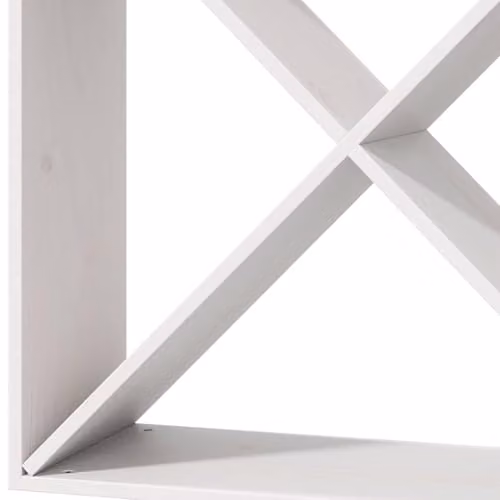 vidaXL Set of 2 Rustic White Wine Racks in Solid Pine Wood, W/D/H: 62 x 25 x 62 cm – 3