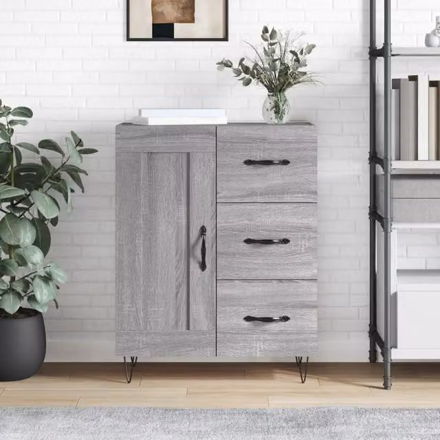Berkfield Home Grey Sonoma Sideboard in Engineered Wood W/D/H: 69.5 x 34 x 90 cm – 1