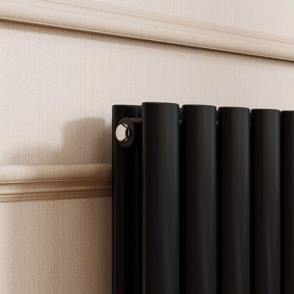 Banyetti Orva Black Horizontal Double Oval Column Radiator W: 60 cm, H: 76.7 cm – 2