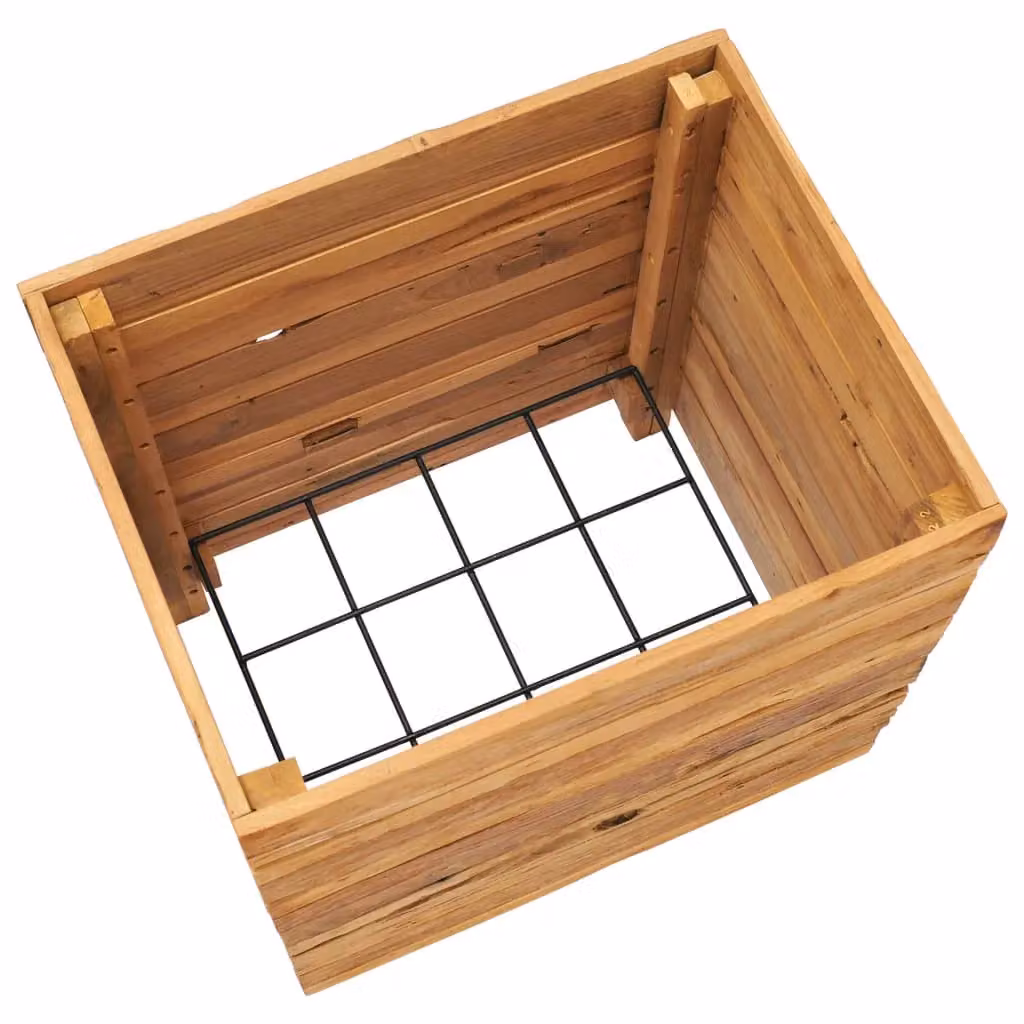Berkfield Home Raised Bed in Brown Solid Wood and Steel, W/D/H: 50 x 40 x 55 cm – 2