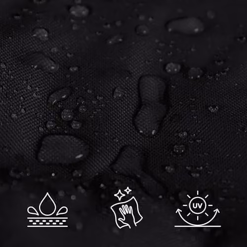 Bean Bag Bazaar Kingston Outdoor Bean Bags with Filling, 2 Pack, Black – 5