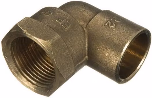 Primaflow Bronze Solder Ring Female Iron Bent Adaptor, 22mm x 3/4 inch