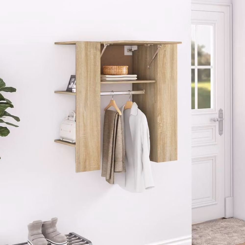 Berkfield Home Sonoma Oak Hallway Cabinet in Light Brown, W/D/H: 97.5 x 37 x 99 cm – 1