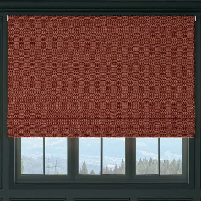 HOUSE Llewelyn-Bowen Divina Made To Measure Blackout Roman Blind in Ruby Red