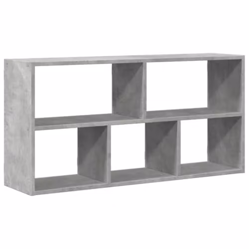 vidaXL Wall Mounted Shelf in Concrete Grey, MDF, W/D/H: 100 x 25 x 50 cm