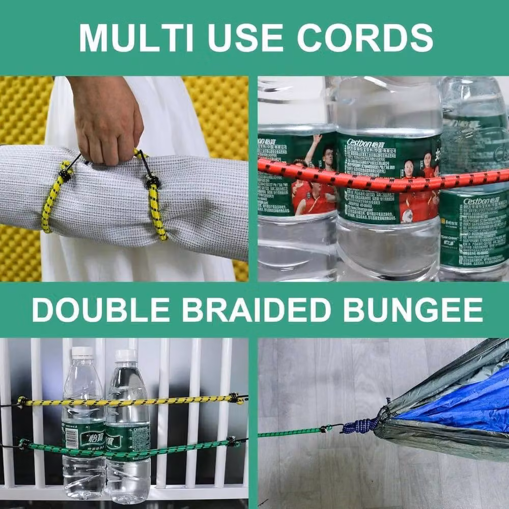 NESTLUNE 12-Pack Heavy Duty Multicolour Bungee Cord Elastic Straps with Hooks – 2