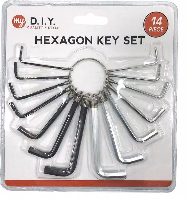 My Diy Hardened Steel Hexagon Key Set in Silver