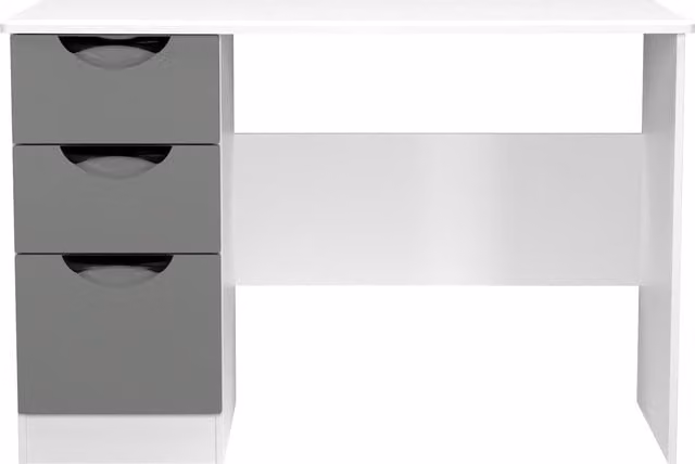 2 U Holborn 3 Drawer Desk in Dark Grey, Ready Assembled