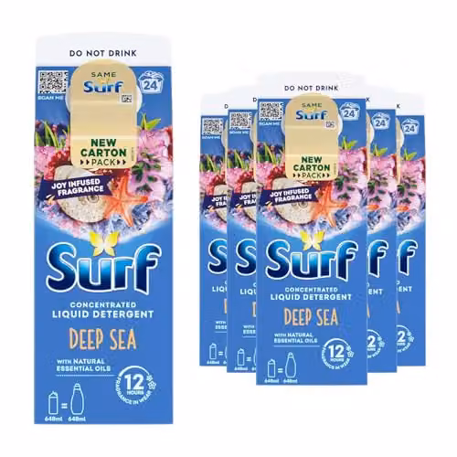 Surf Liquid Laundry Detergent Deep Sea, 648ml, Pack of 6 – 1