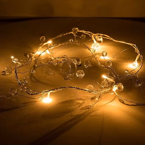 MiniSun Battery Operated Warm White LED Jewel Christmas Fairy String Lights, Pack of 10 – 1