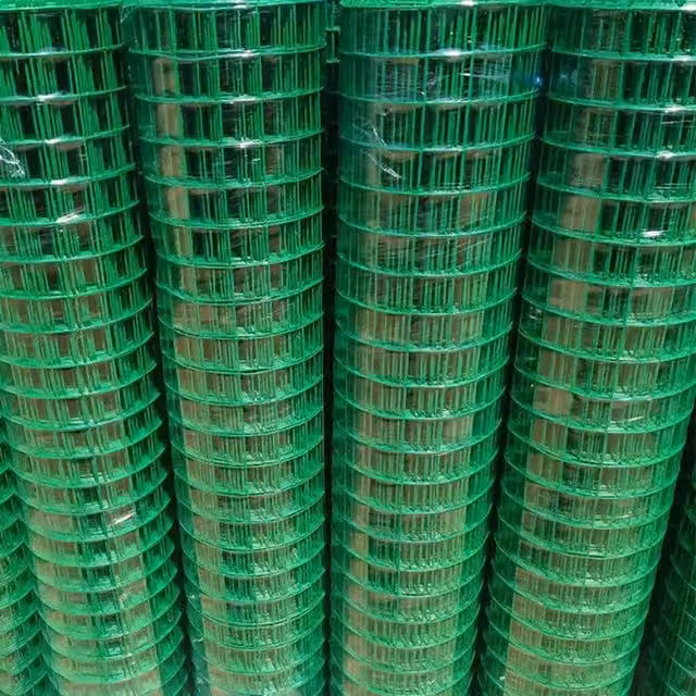 NESTLUNE Green Coated Wire Mesh Garden Chicken Netting, 50m Length, H: 1.2m x W: 32mm – 1