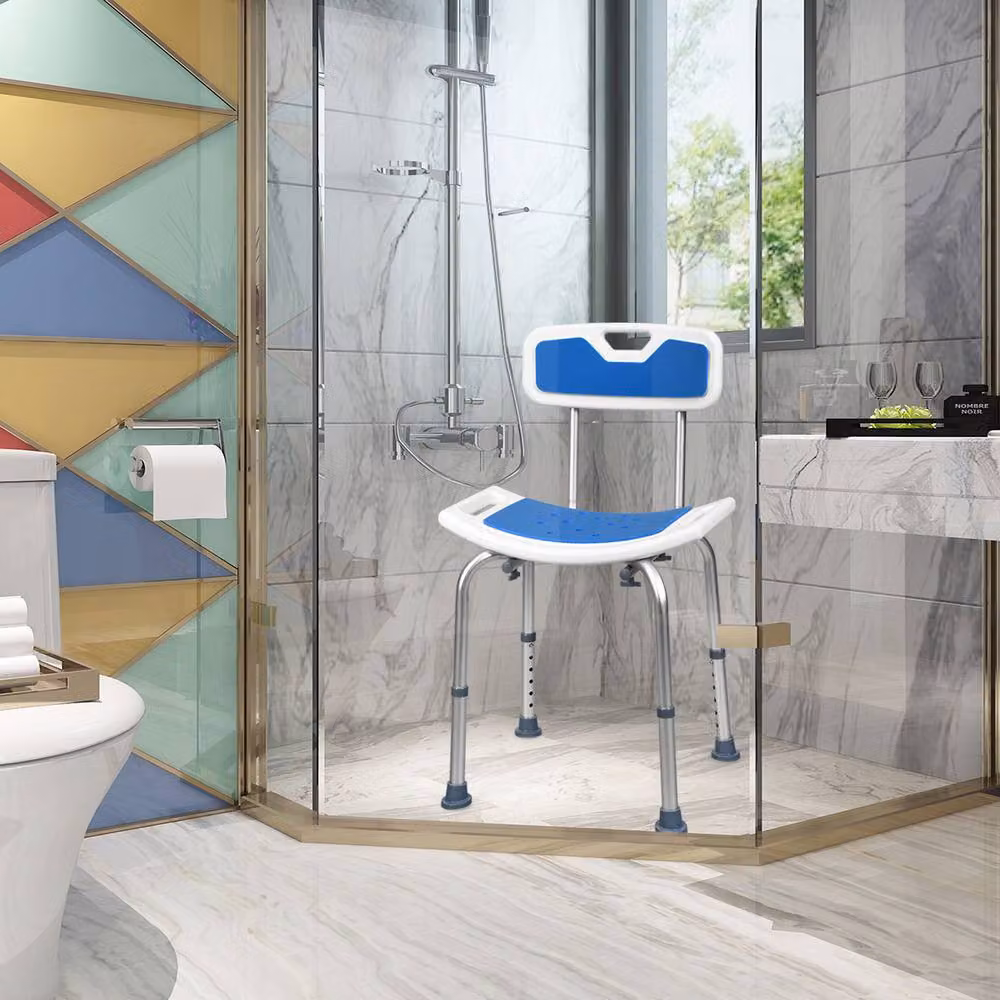 Costway Anti-Slip Blue Bathroom Shower and Bathtub Medical Bath Seat for Seniors – 2