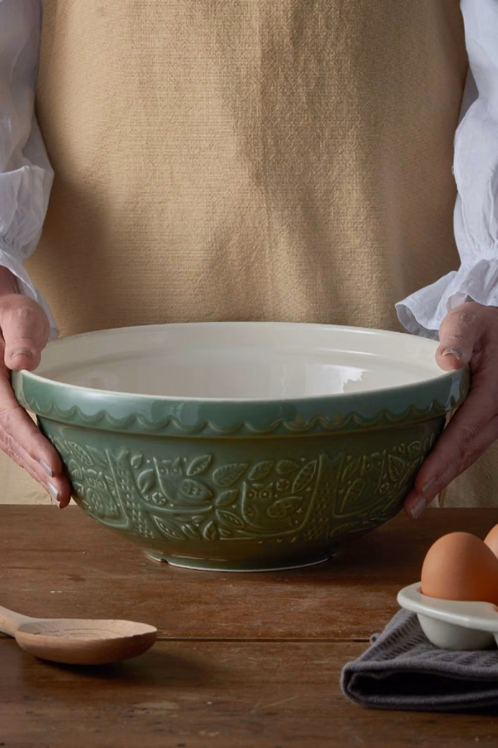Mason Cash In the Forest Owl S18 Ceramic Mixing Bowl, Green, Diameter: 26 cm – 2