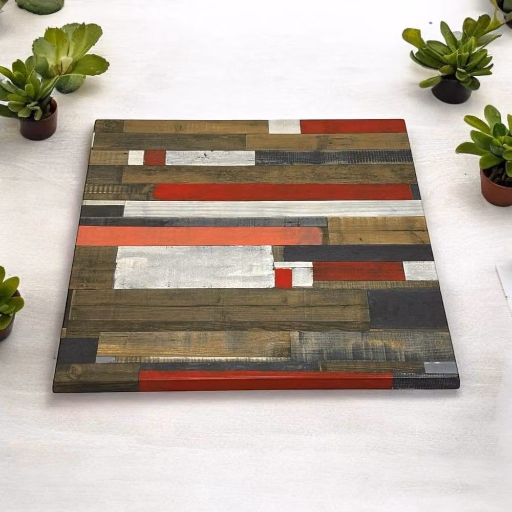 FORGEVIO Shabby Chic Brown Rubberwood Table Top – 2