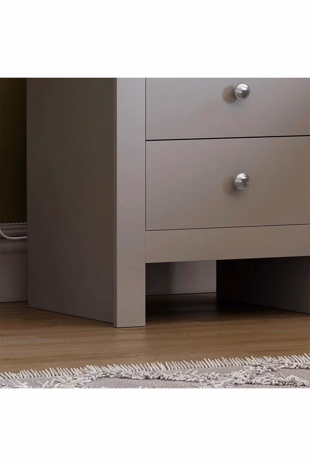Vida Designs Arlington 2 Drawer Bedside Chest of Drawers in Grey – 4