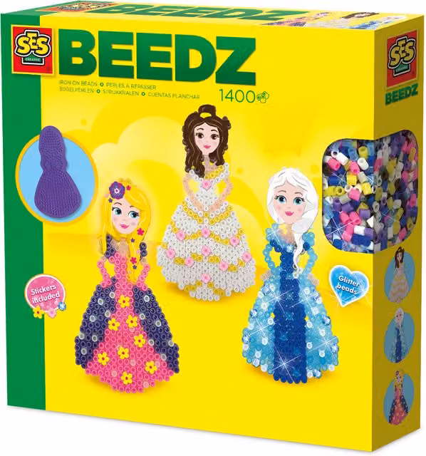 SES Beedz Princesses Iron on Fuse Beads in Multicolour and White